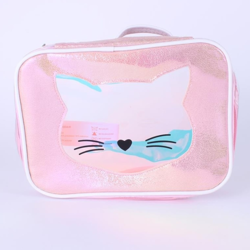 NEW cat pink Make up Bag